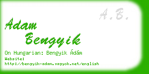 adam bengyik business card