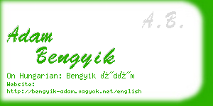 adam bengyik business card